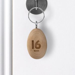 Wooden Egg Keyrings