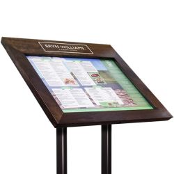 Piscis Wood de pie inclinado